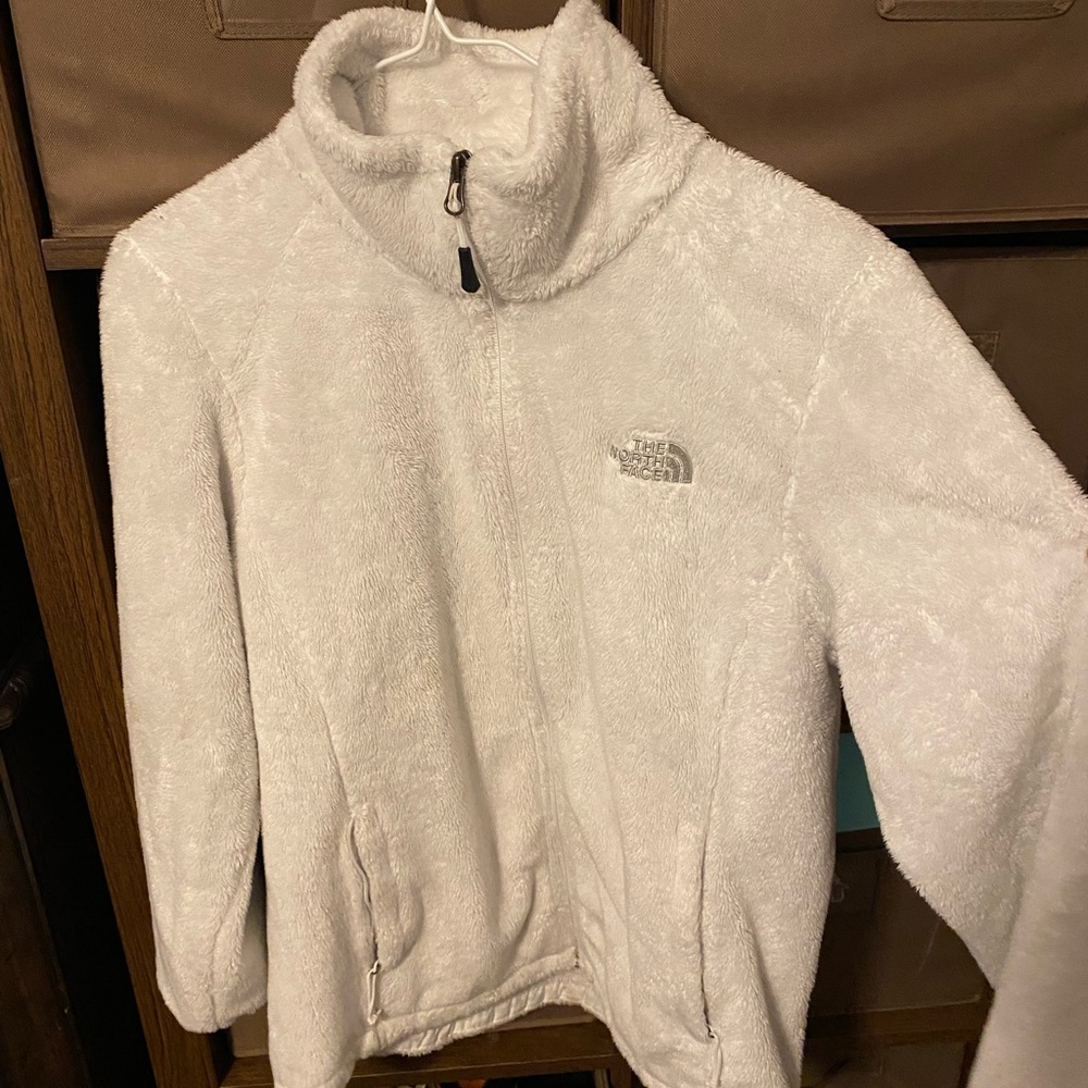 White North Face zip up